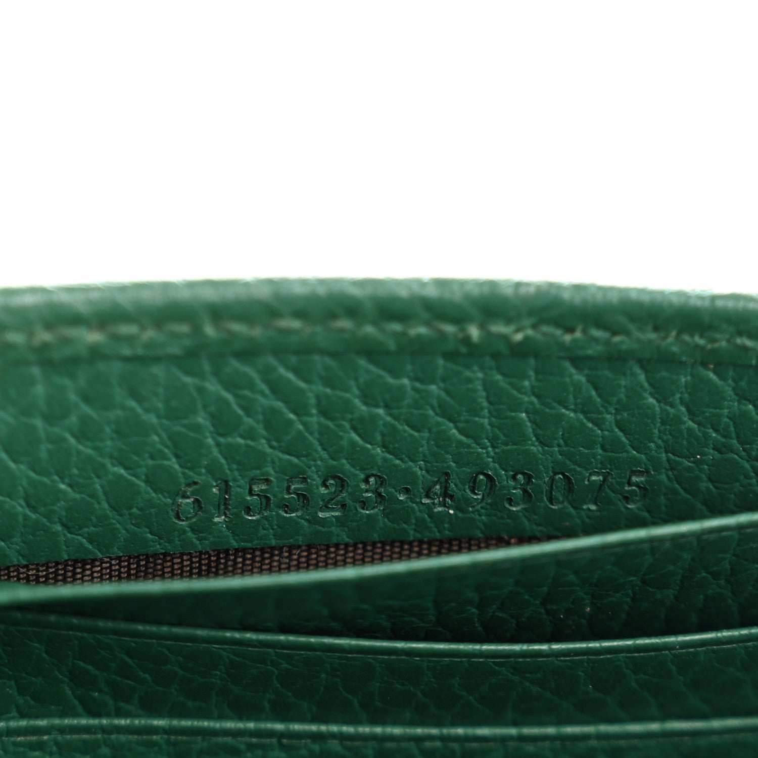 Gucci Dollar Calfskin Interlocking G Chain Wallet Emerald 7 of 17