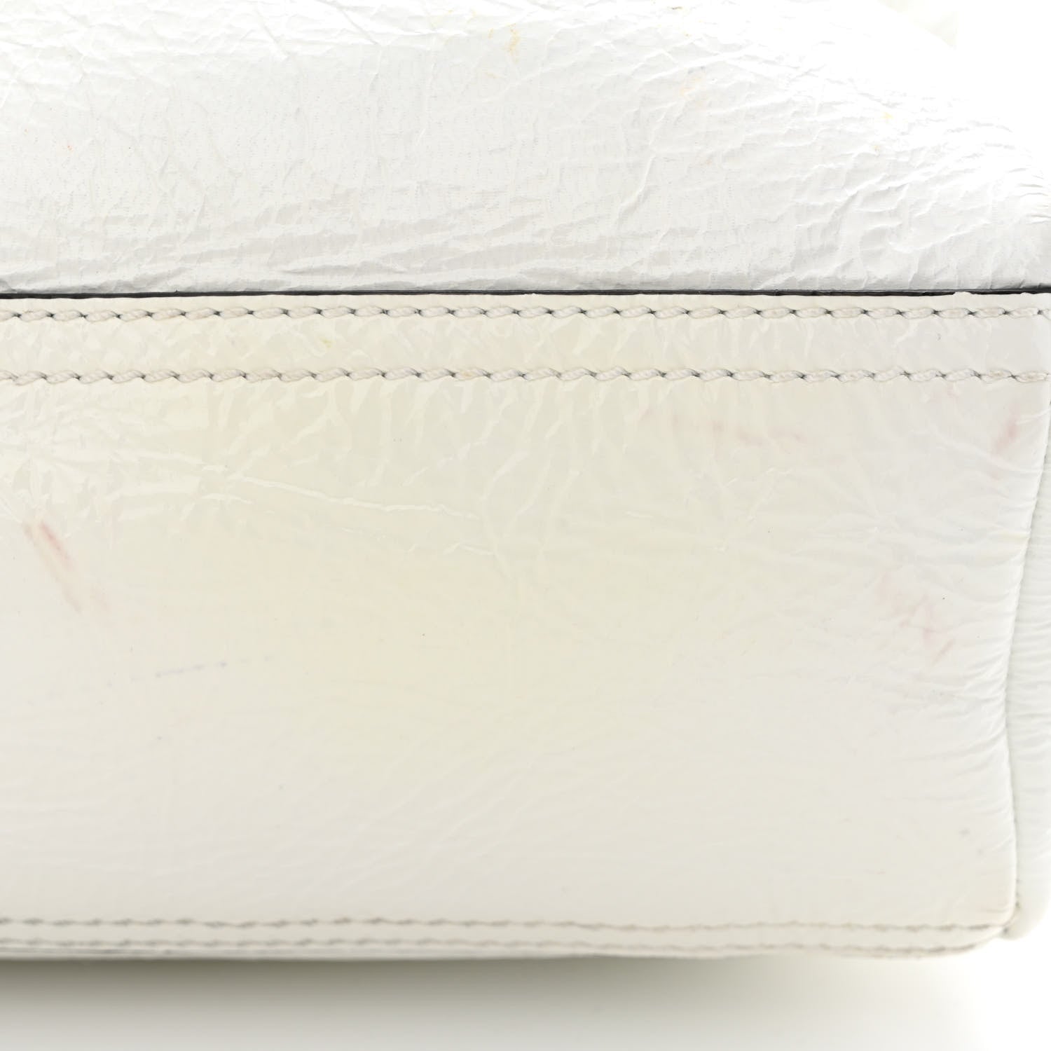 Givenchy Crinkled Patent Deerskin Mini Pandora White 18 of 19