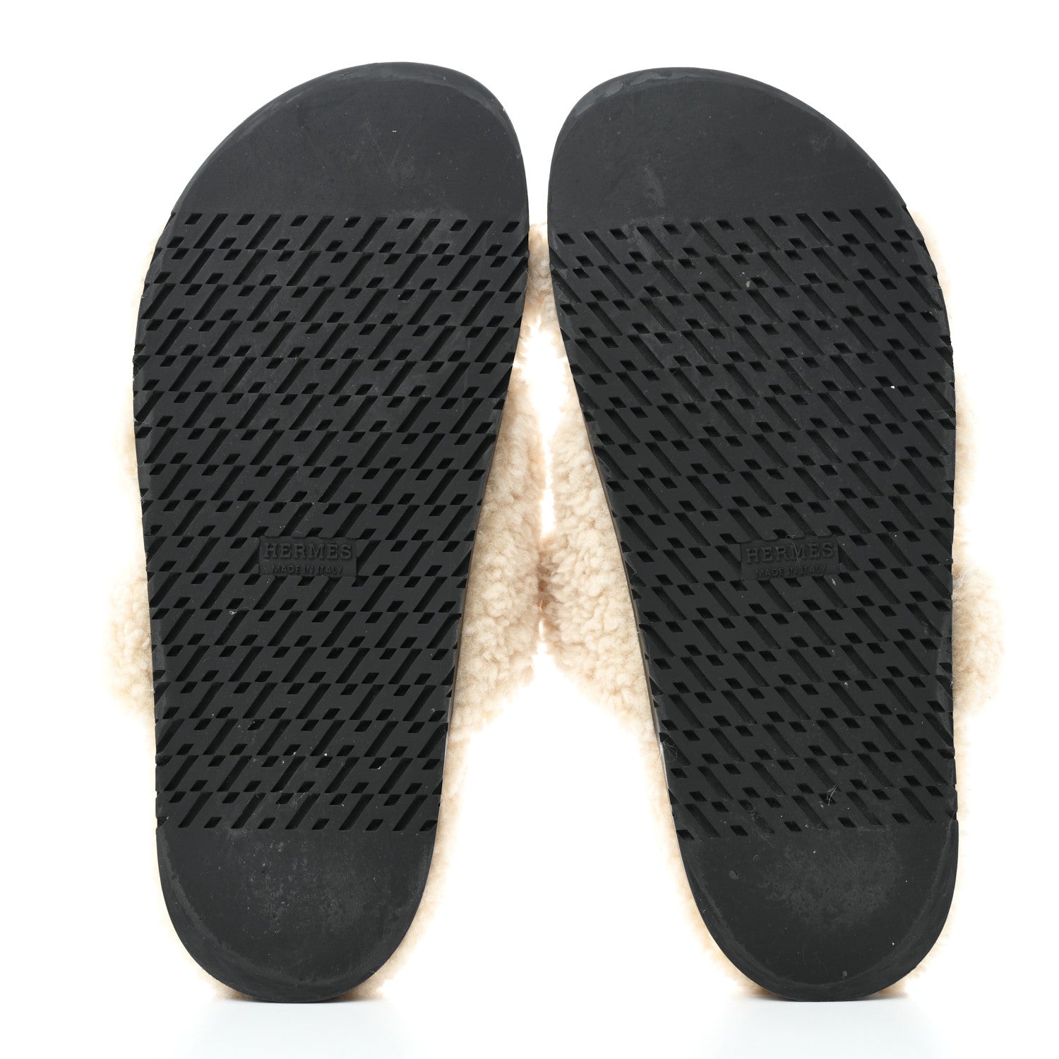 Hermes Woolskin Womens Chypre Sandals 39 Ecru 5 of 9