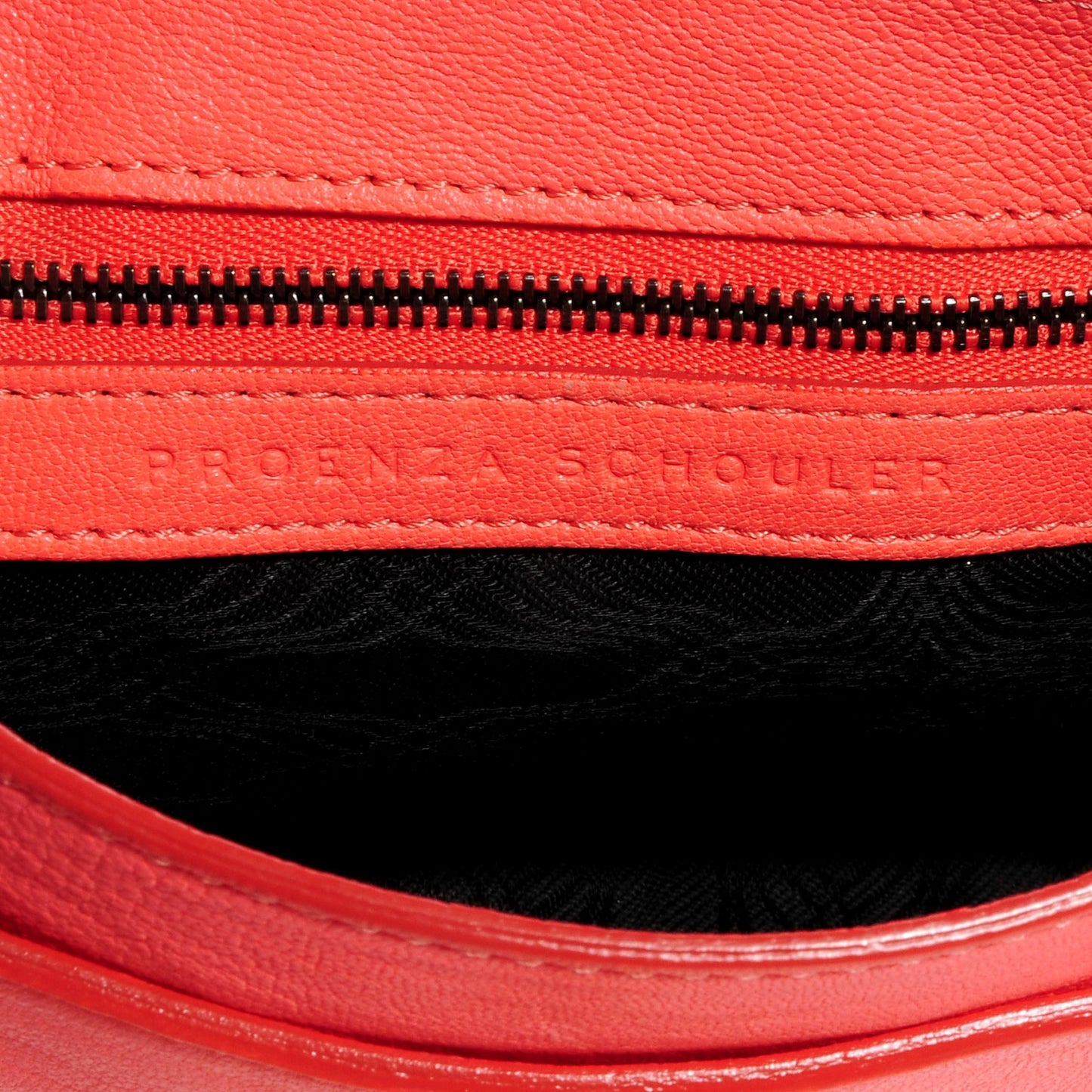 Leather PS1 Pouch Messenger Bag Neon Coral