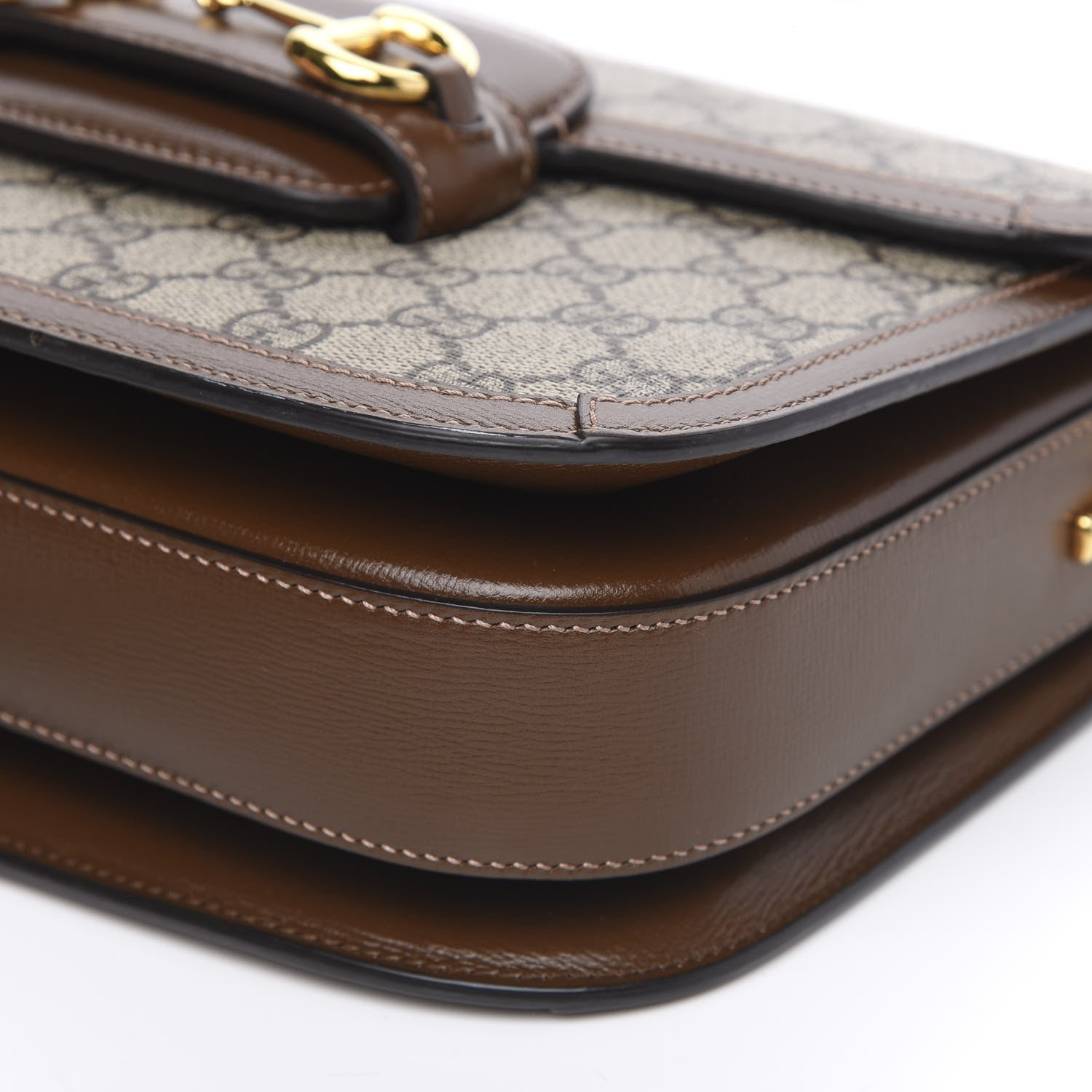 Gucci GG Supreme Monogram Horsebit 1955 Shoulder Bag Beige Brown Sugar 9 of 9