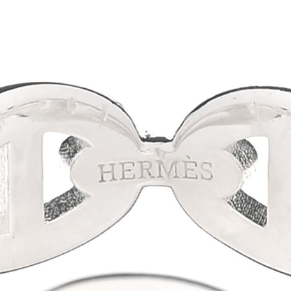 Hermes Sterling Silver PM Chaine d'Ancre Enchainee Band Ring 49 4.75 6 of 7