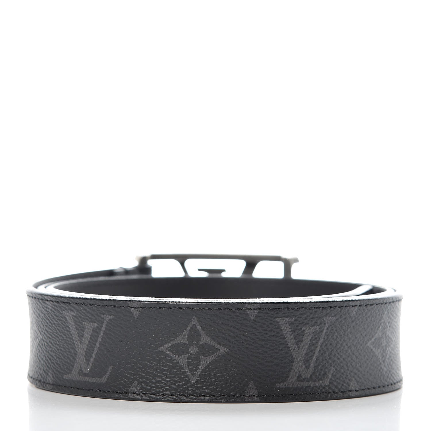 Louis Vuitton Calfskin Monogram Eclipse LV Montana Belt 100 40 3 of 7