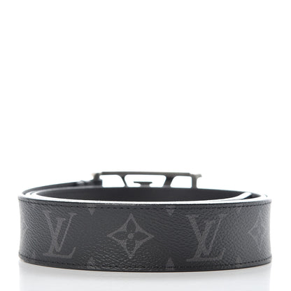 Louis Vuitton Calfskin Monogram Eclipse LV Montana Belt 100 40 3 of 7