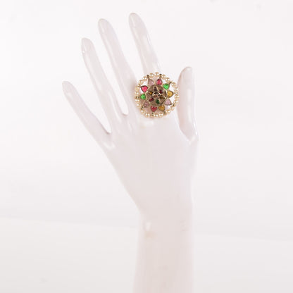 Chanel Gripox Pearl CC Ring Gold 6.5 Multicolor 2 of 6