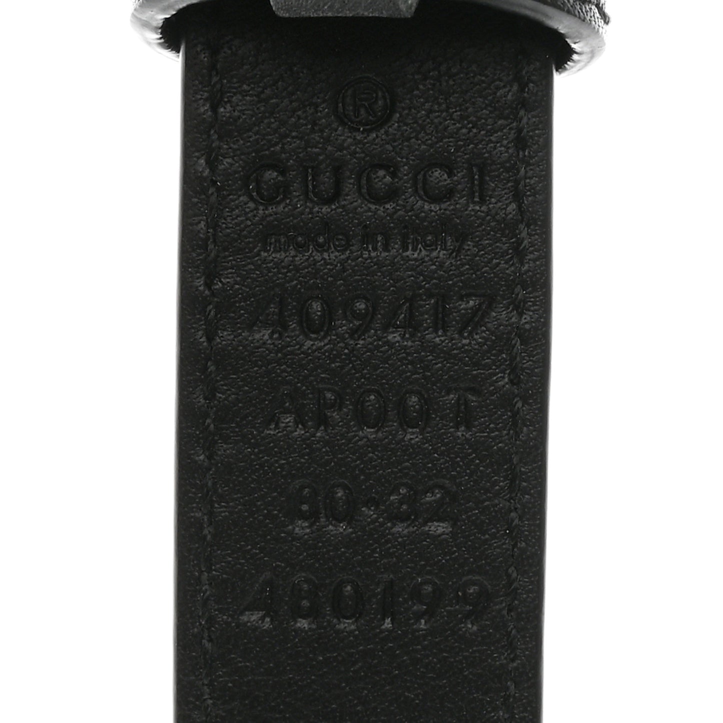 Calfskin Double G 20mm Belt 80 32 Black