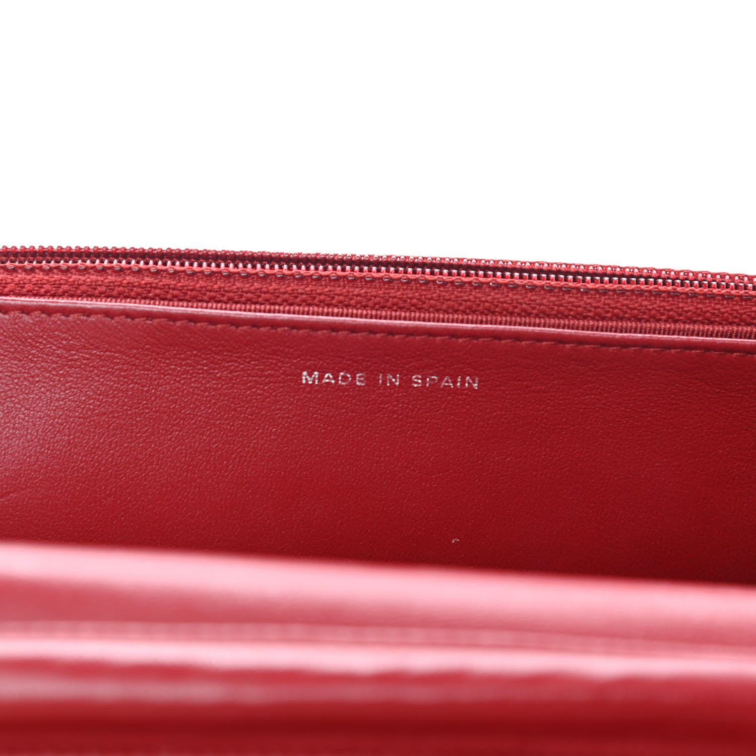 Chanel Lambskin Quilted Wallet on Chain WOC Red 7 of 14