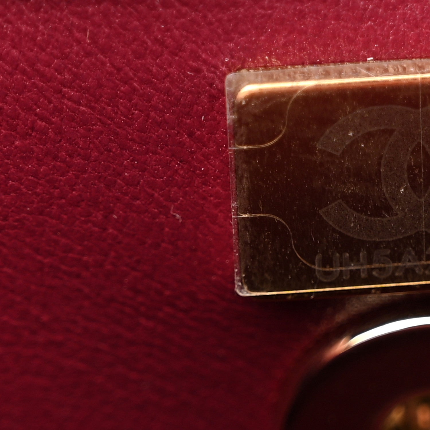 Chanel Caviar Lizard Embossed Quilted Mini Coco Handle Flap Burgundy 8 of 10