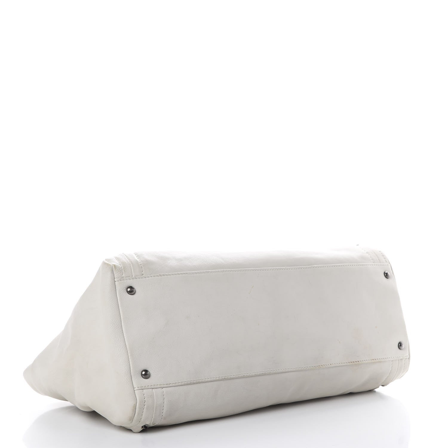 Chanel Calfskin Large East West Modern Chain Tote White 3 of 23