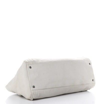 Chanel Calfskin Large East West Modern Chain Tote White 3 of 23