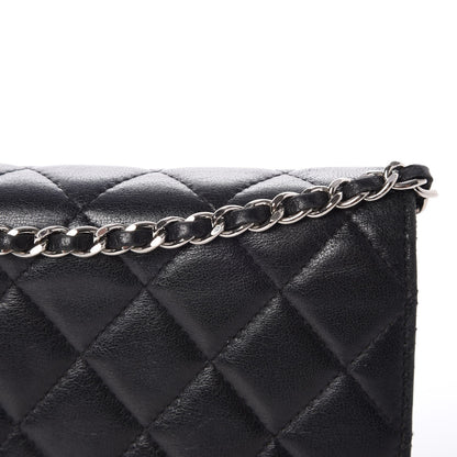Chanel Lambskin Quilted Wallet On Chain WOC Black 17 of 19