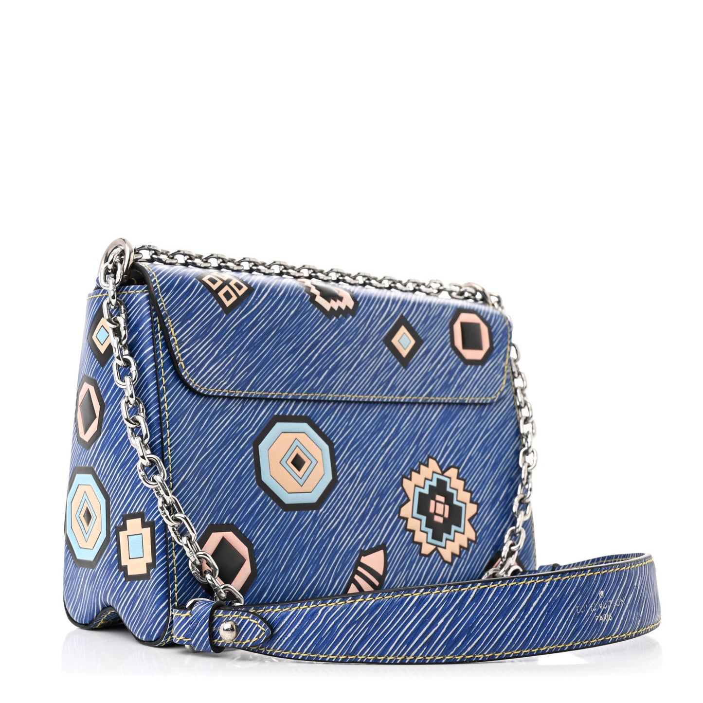 Epi Azteque Twist Shoulder Bag MM Denim Light