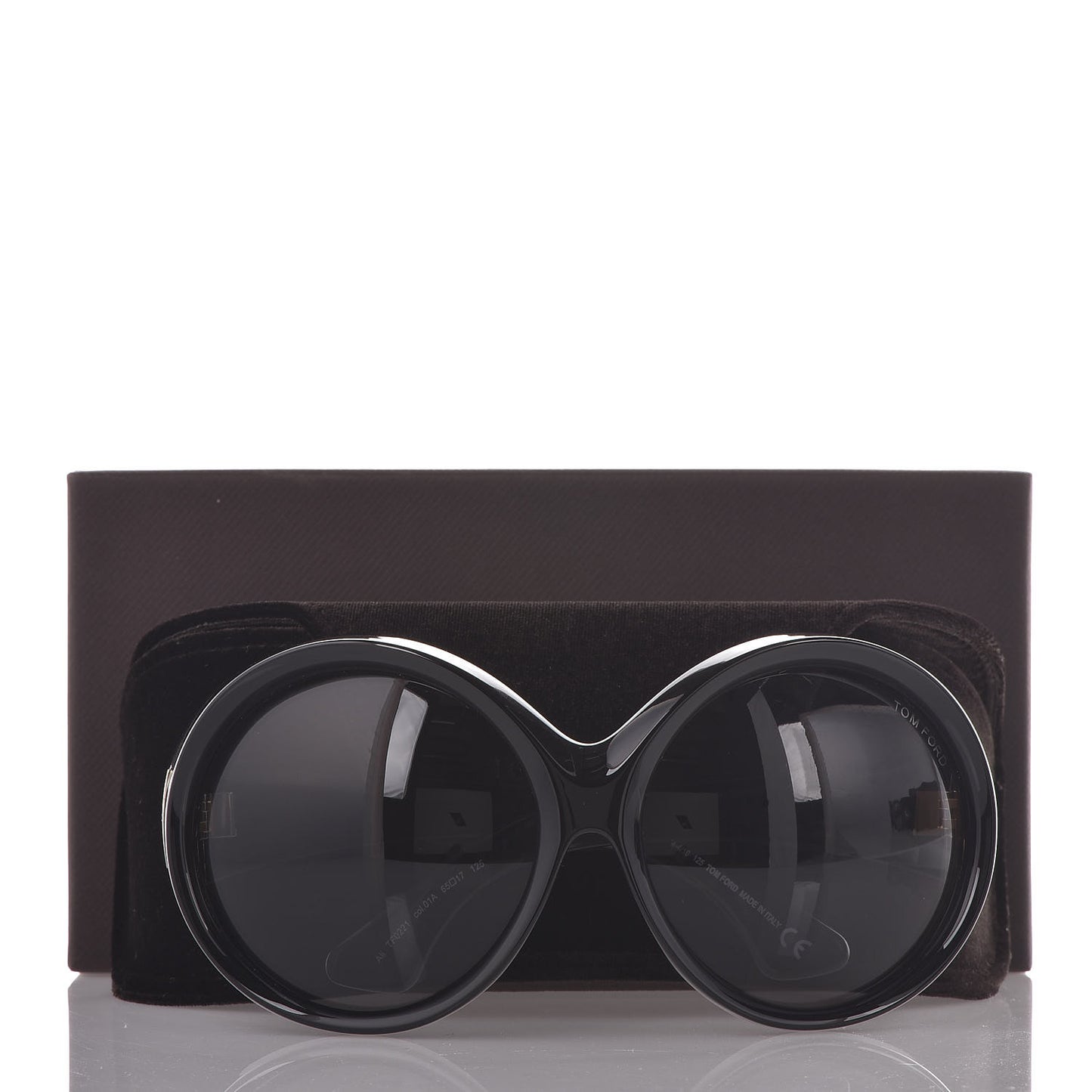 Ali Oversized Round Sunglasses TF0221 Black