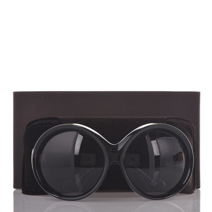 Tom Ford Ali Oversized Round Sunglasses TF0221 Black 9 of 9