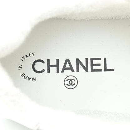 Chanel Calfskin Womens Logo Sneakers 39 White Pink 6 of 7