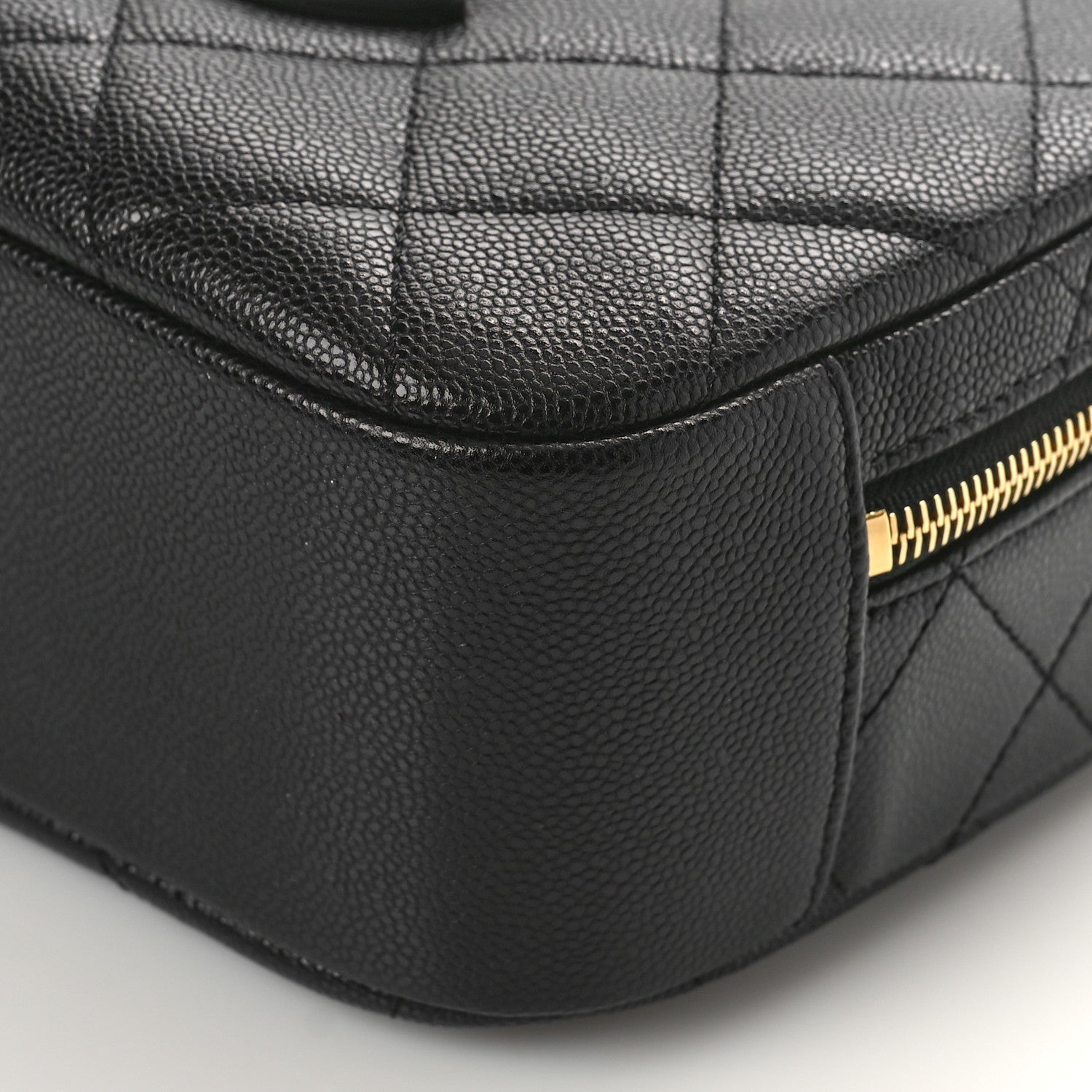 Chanel Caviar Quilted CC Top Handle Vanity Case Black 9 of 9
