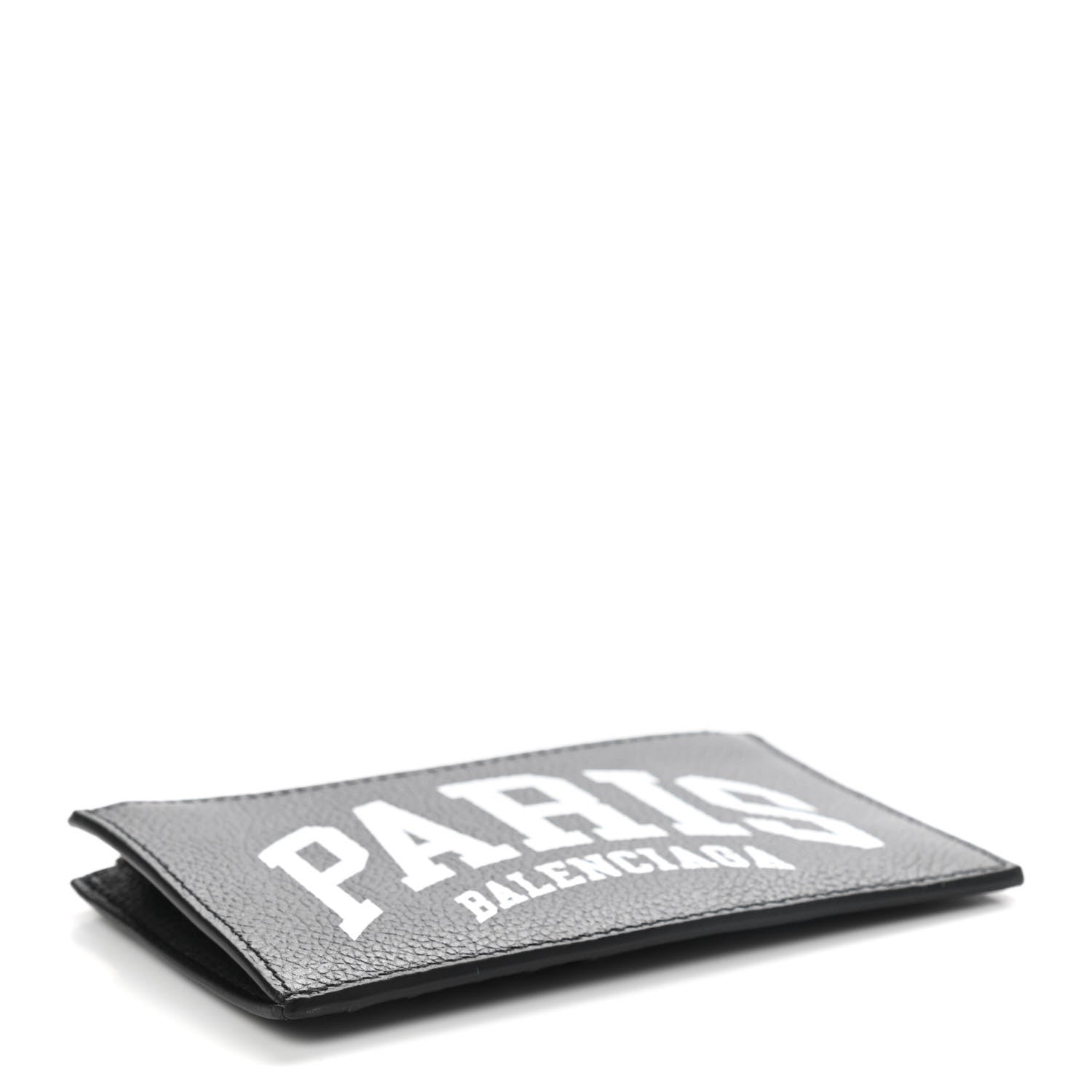 Balenciaga Grained Calfskin Cities Paris Long Coin Card Holder Black 4 of 5