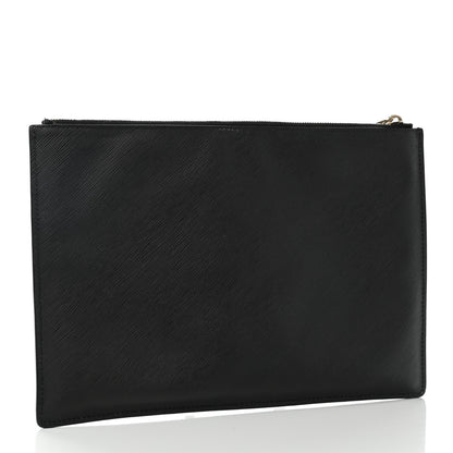 Givenchy Textured Coated Canvas Rottweiler Print Small Cosmetic Pouch Black 3 of 10