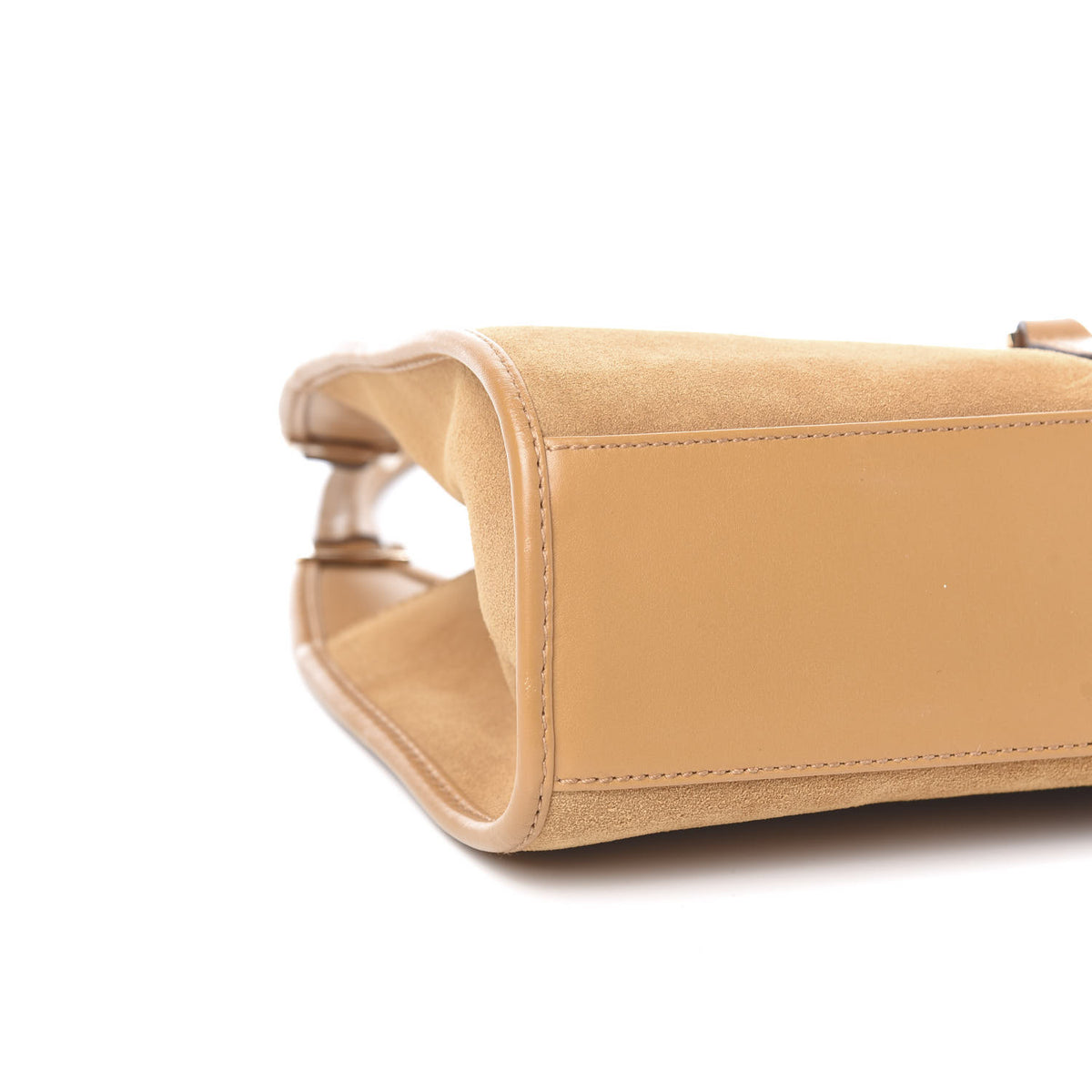 Suede Bardot Shoulder Bag Brown