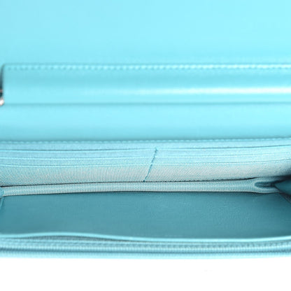 Chanel Lambskin Quilted Wallet On Chain WOC Turquoise 5 of 6