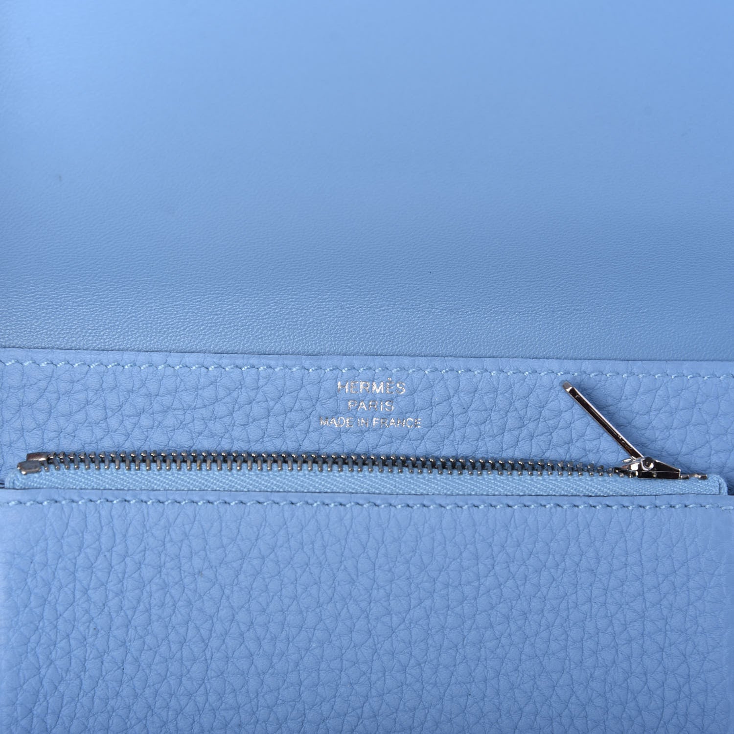 Hermes Togo Dogon Compact Wallet Bleu Paradis 6 of 6