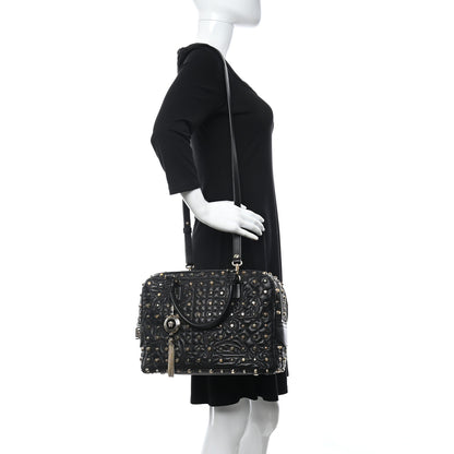 Versace Nappa Barocco Quilted Studded Vanitas Demetra Black 2 of 15