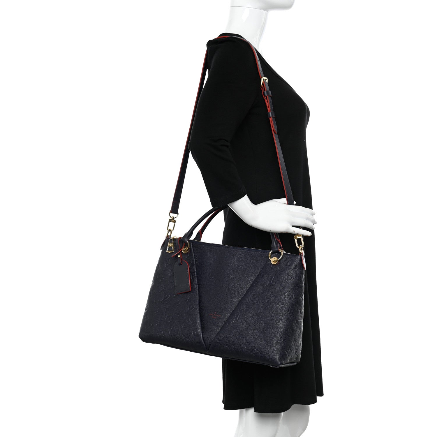 Louis Vuitton Empreinte V Tote MM Marine Rouge 2 of 9