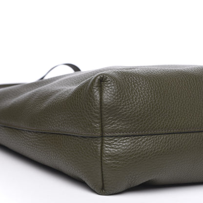 Prada Vitello Daino Tote Militare 9 of 12