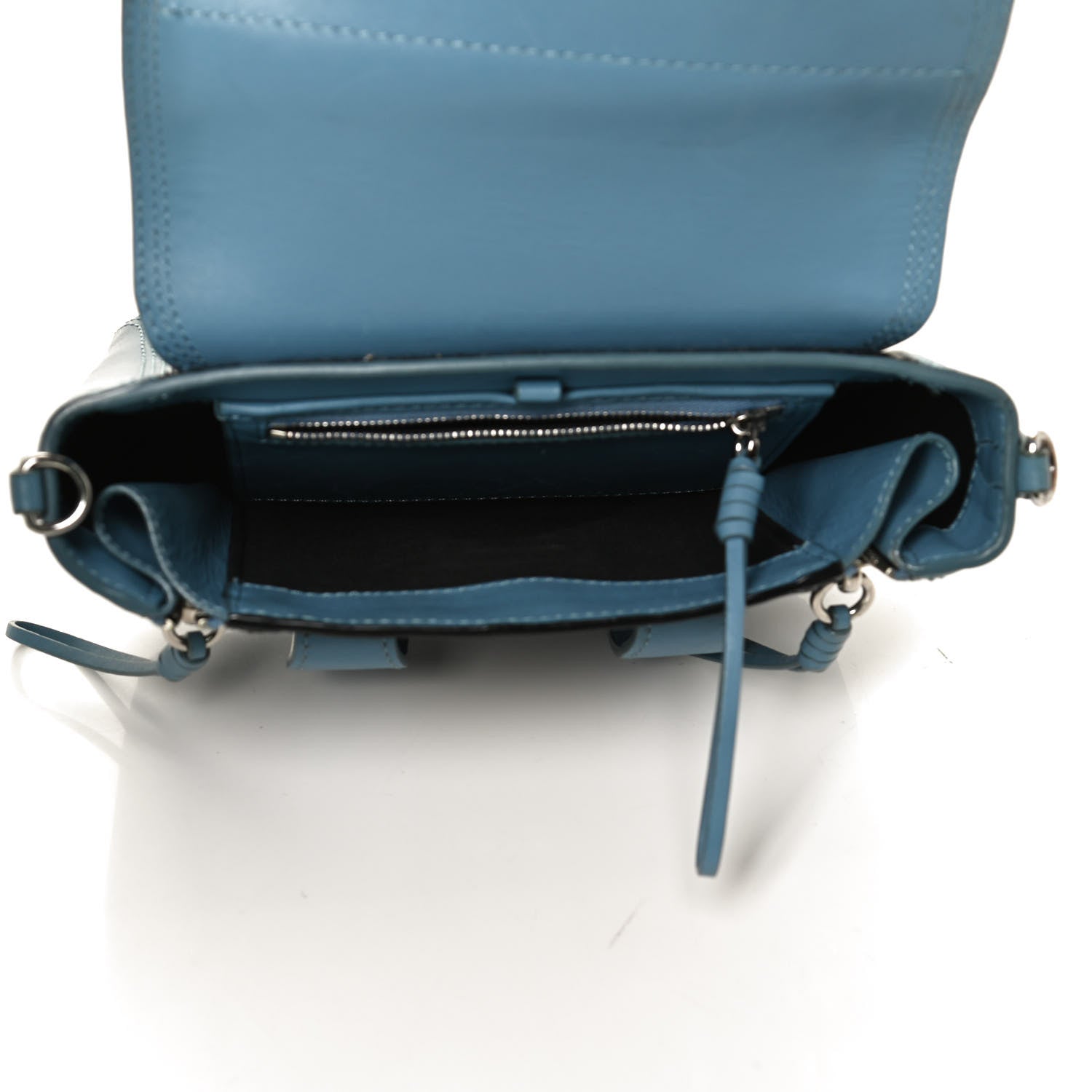 3.1 Phillip Lim Textured Calfskin Mini Pashli Satchel Blue Black 4 of 11