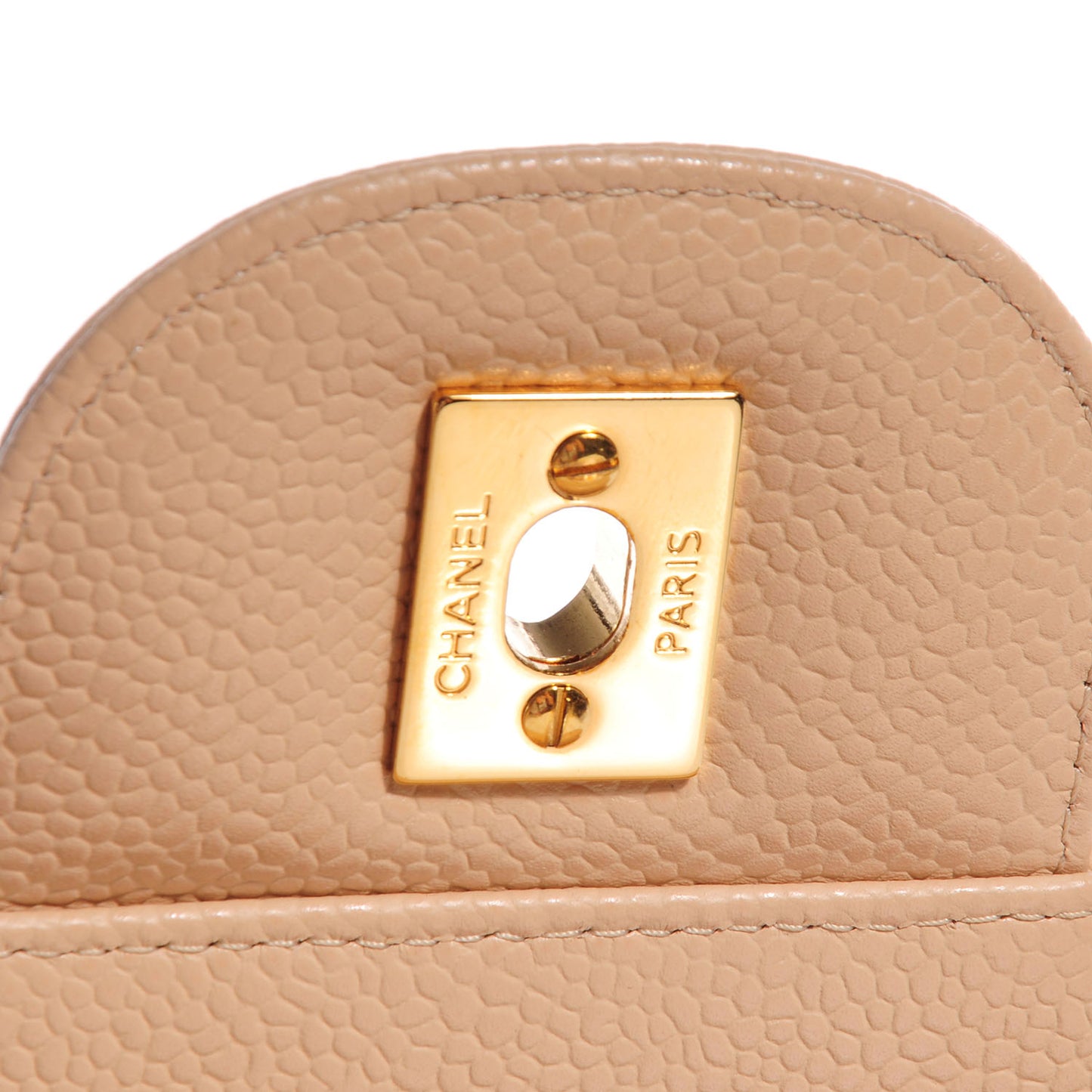 Caviar Jumbo Double Flap Beige Clair