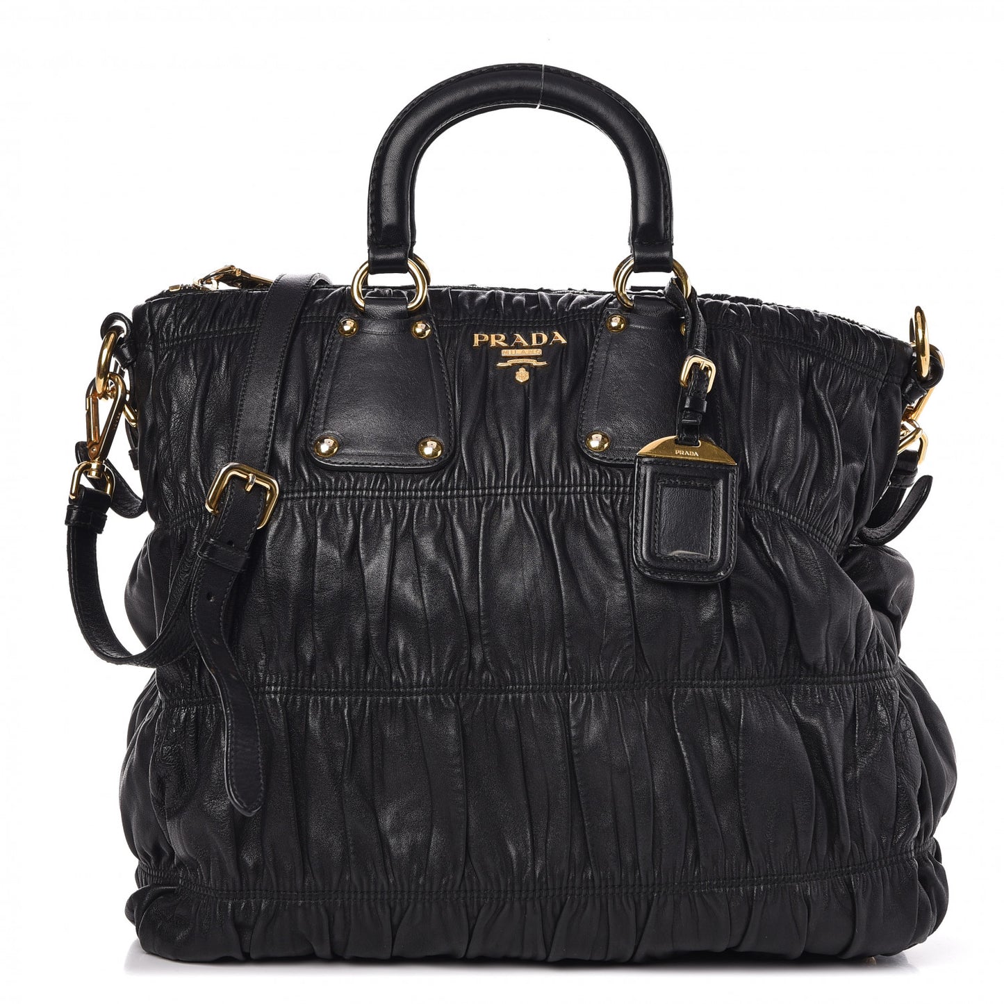 Nappa Gaufre Tote Black
