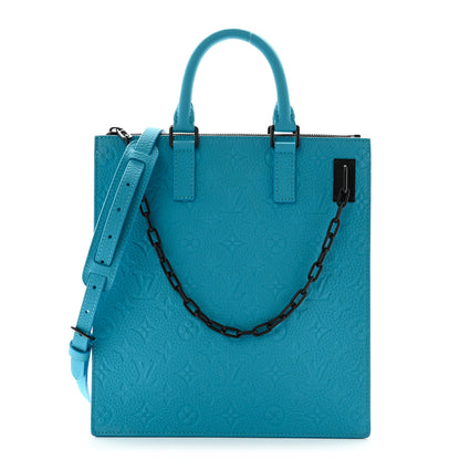 Louis Vuitton Taurillon Monogram Sac Plat Messenger Turquoise 1 of 10