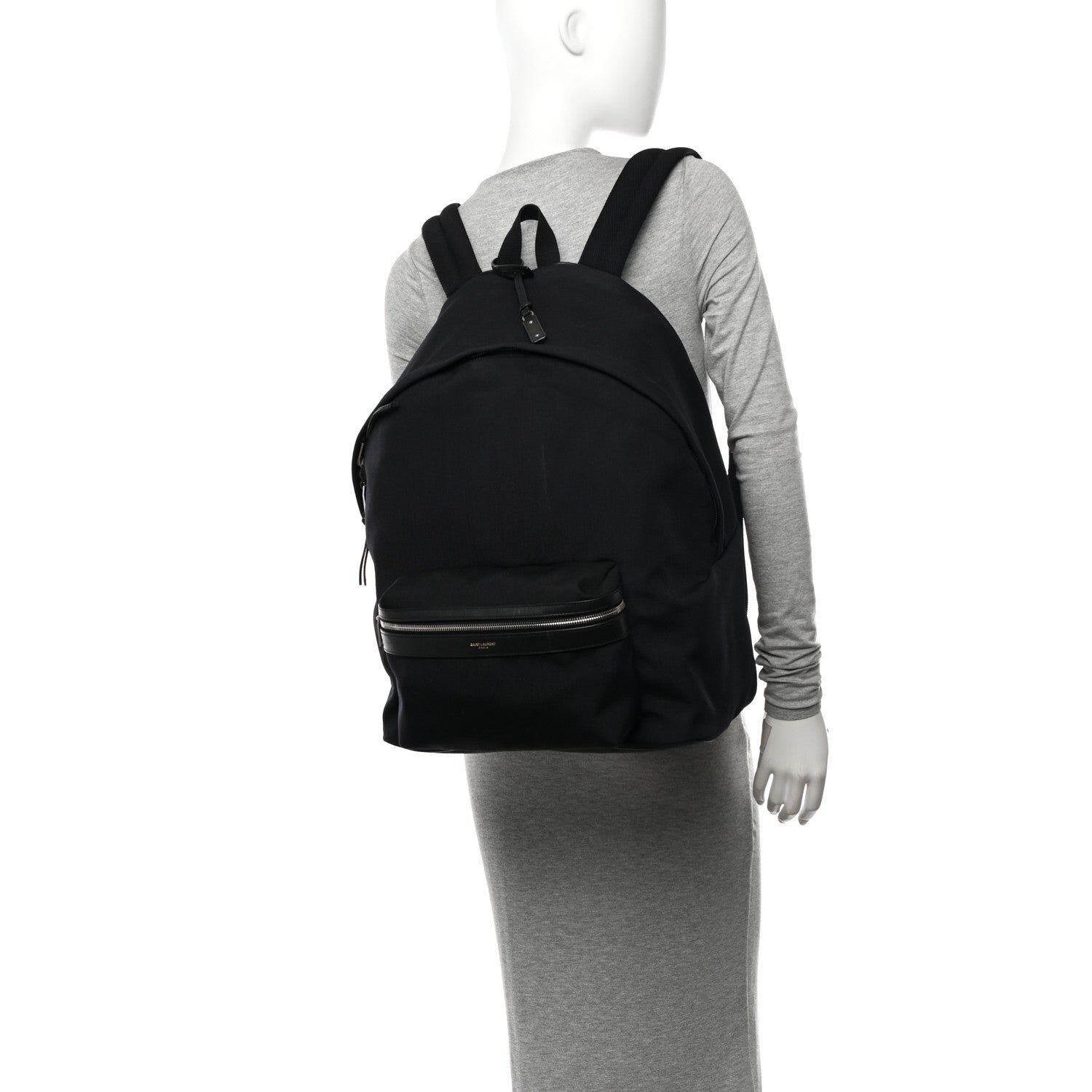 Saint Laurent Canvas Nylon Giant City Backpack Black 2 of 9