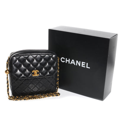 Chanel Lambskin Quilted Flap Shoulder Bag Black 5 of 9