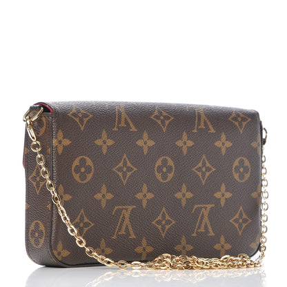 Louis Vuitton Monogram Pochette Felicie Chain Wallet Fuchsia 3 of 8