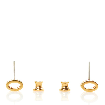 Hermes Gold Lacquered Mini Pop H Earrings White 2 of 4