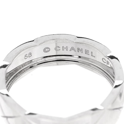 Chanel 18K White Gold Small Coco Crush Ring 58 8.5 4 of 6