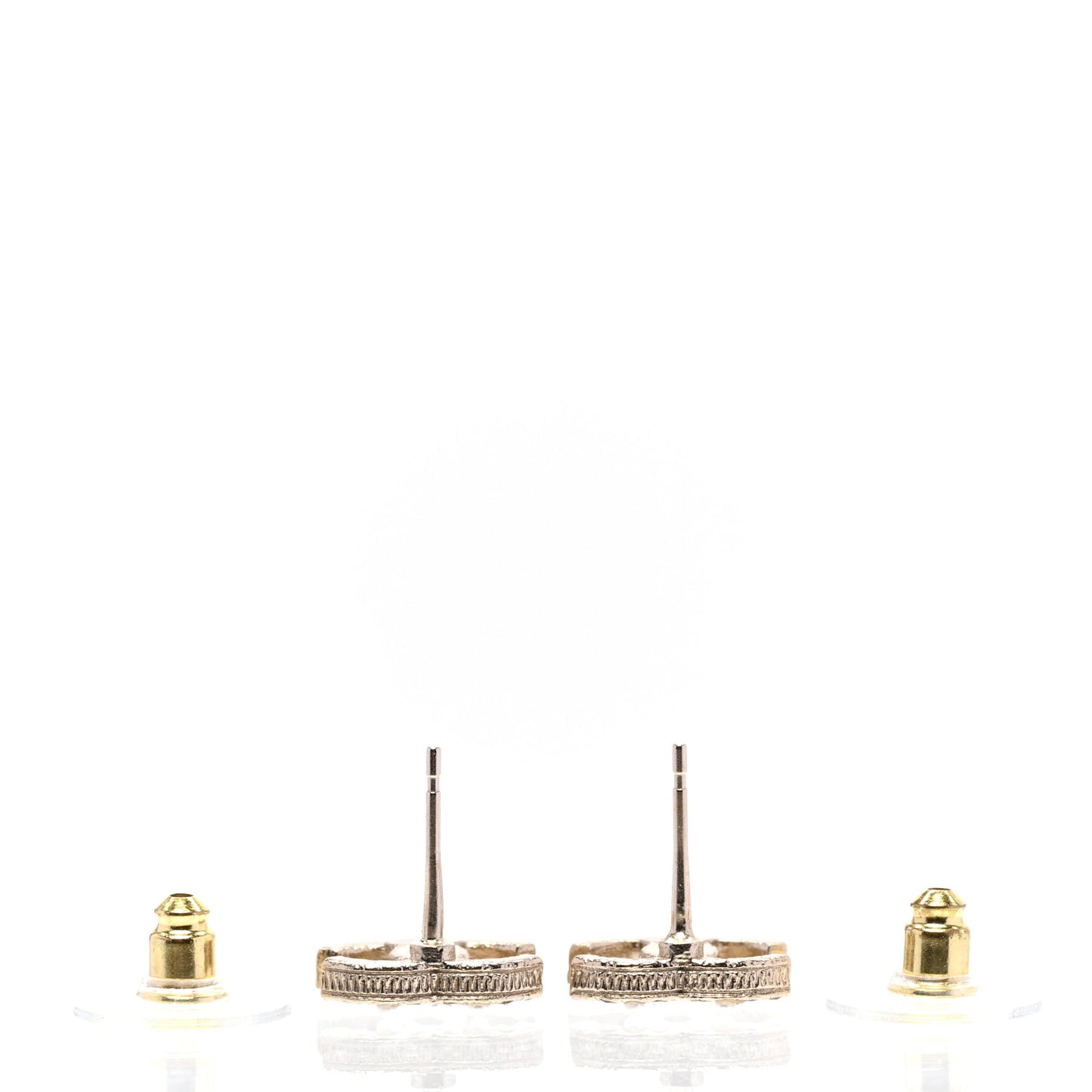Crystal Pearl Mini Timeless CC Earrings Gold