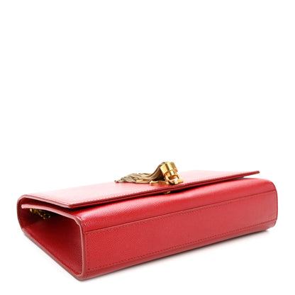 Saint Laurent Grain De Poudre Medium Classic Monogram Kate Tassel Satchel Rouge Eros 4 of 9