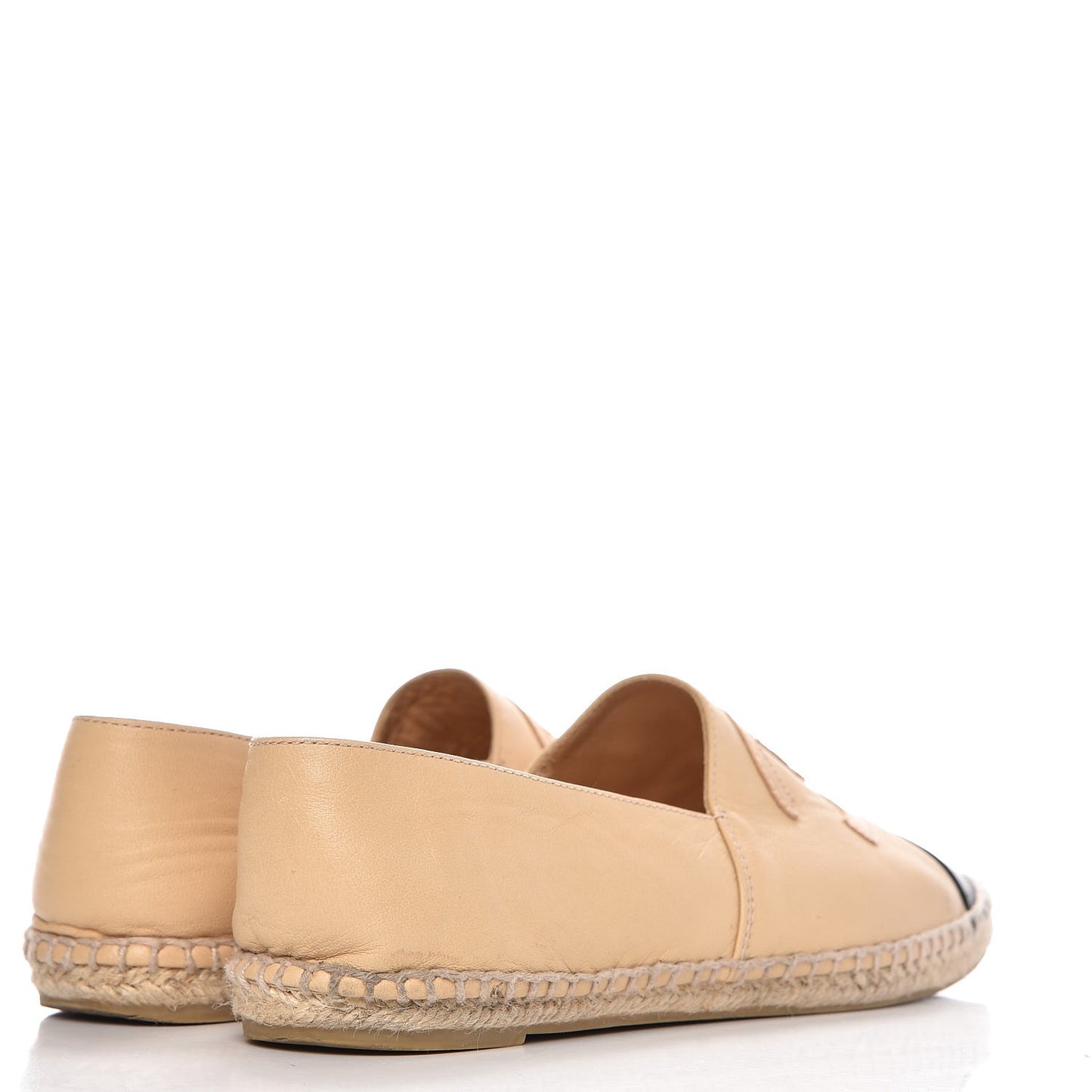 Lambskin CC Espadrilles 40 Beige Black