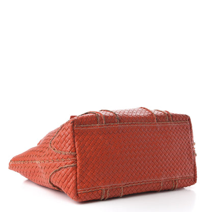 Bottega Veneta Cervo Intrecciato Large Shopping Tote Orange 4 of 9