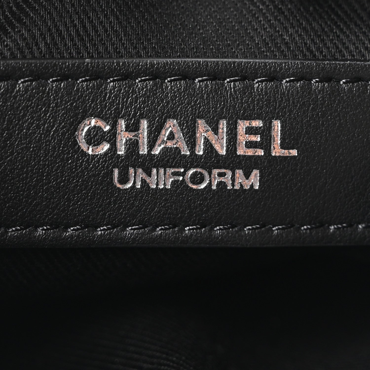 Chanel Lambskin Quilted Uniform Crossbody Bag  Black 6 of 10