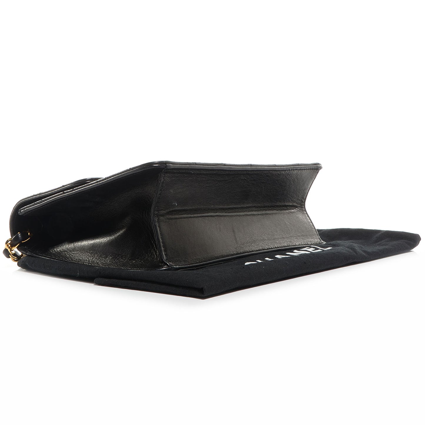 Quilted Lambskin Small Single Flap Black
