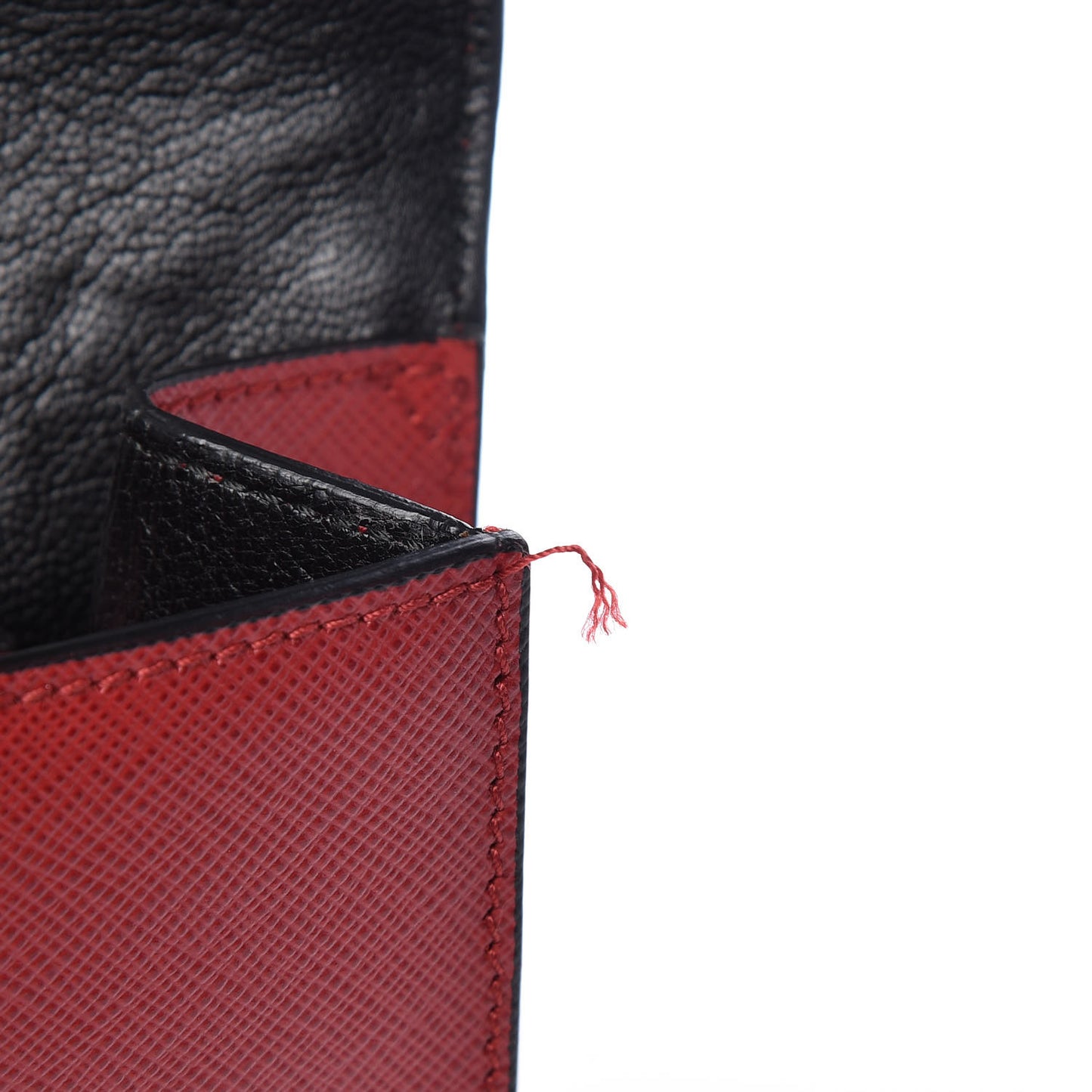 Saffiano Lux Sound Clutch Fuoco