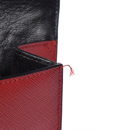 Prada Saffiano Lux Sound Clutch Fuoco 7 of 9