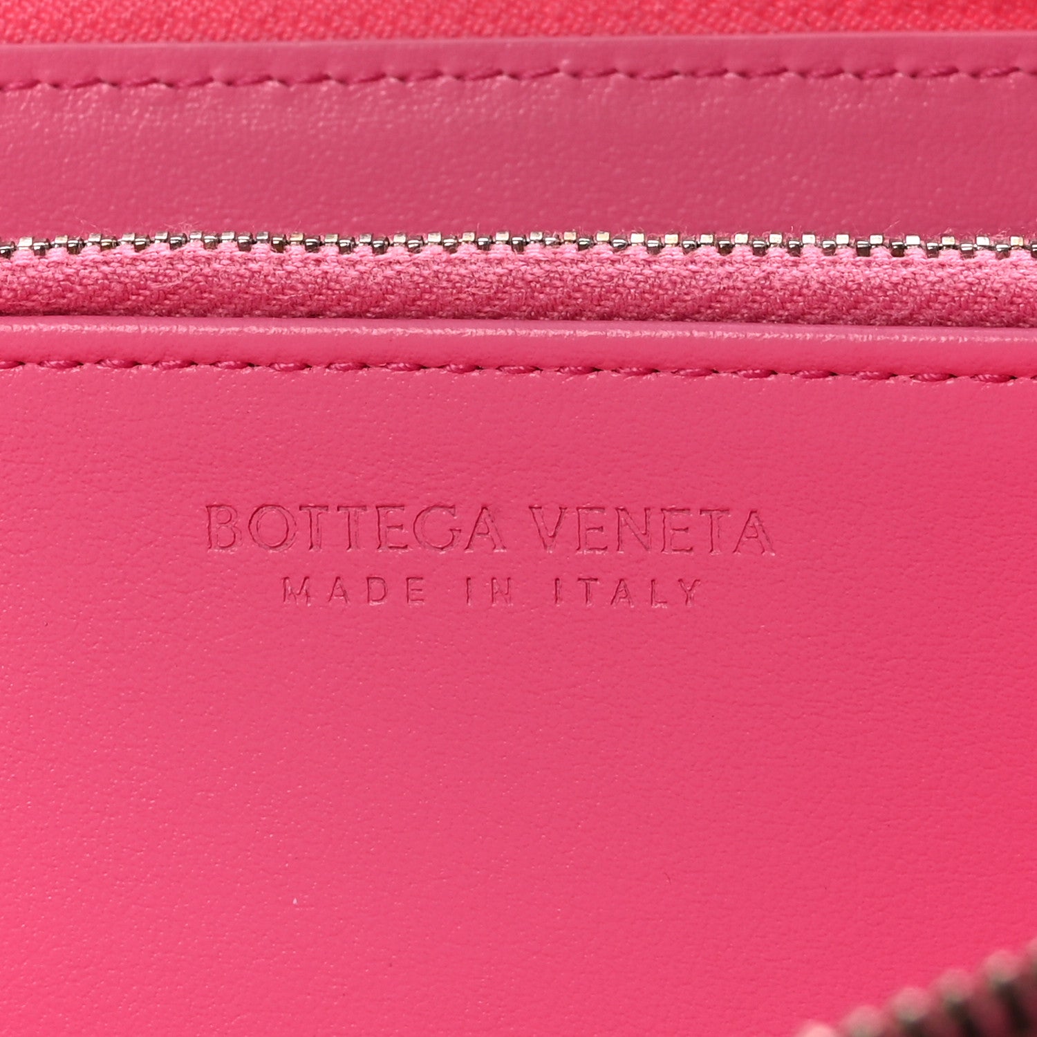 Bottega Veneta Nappa Intrecciato Zip Around Wallet Rosa Shock 6 of 7