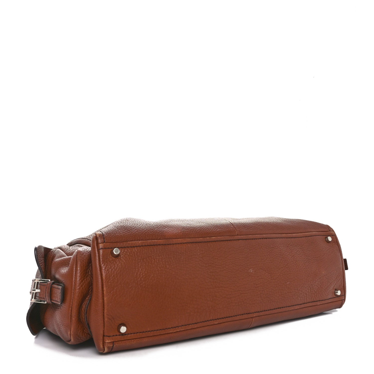 Prada Vitello Daino Buckle Shoulder Bag Tabacco 4 of 10