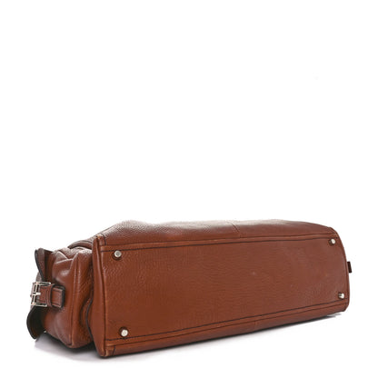 Prada Vitello Daino Buckle Shoulder Bag Tabacco 4 of 10