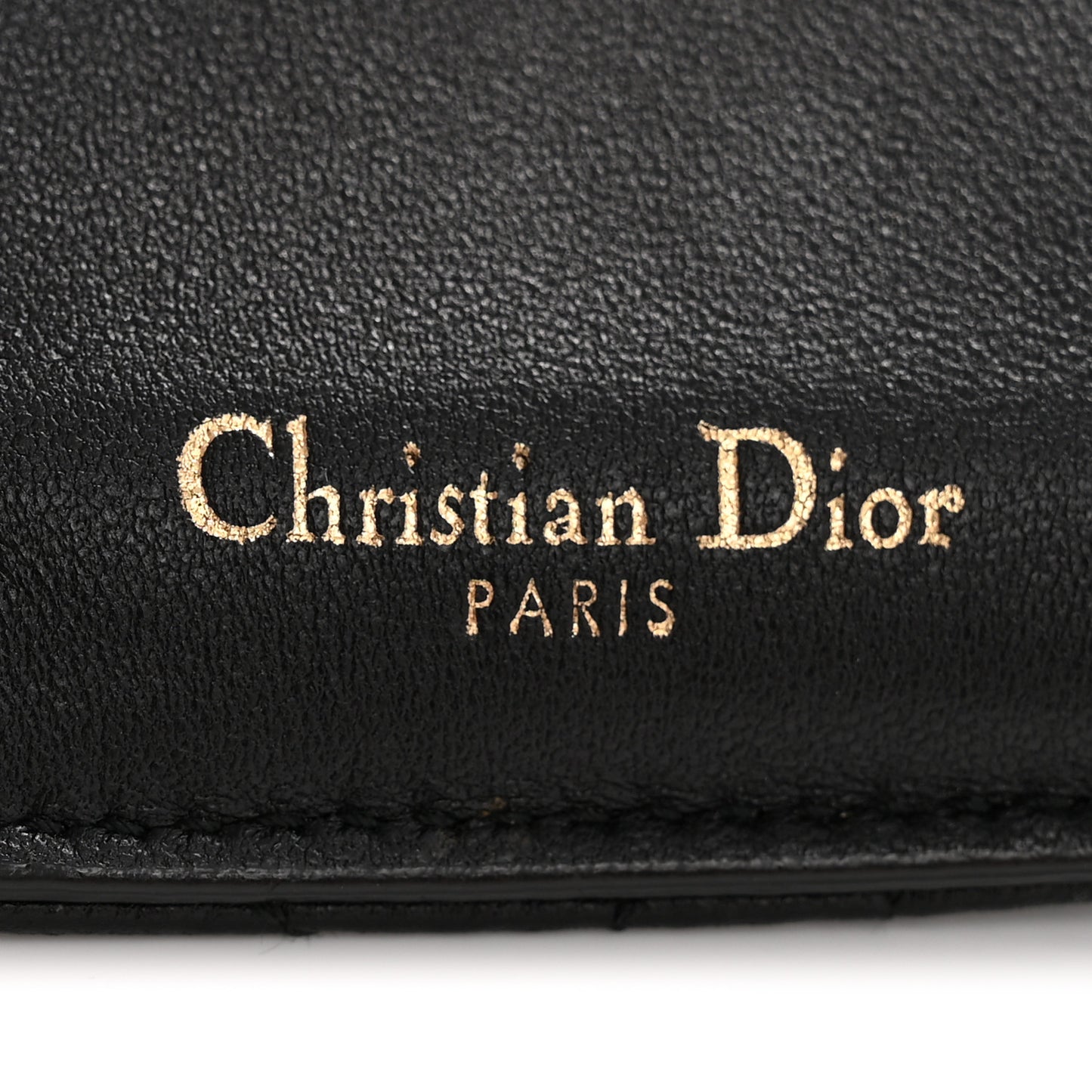 Lambskin Cannage Dioraddict Flap Wallet Black