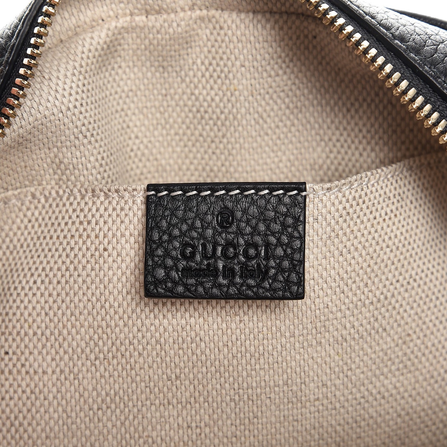 Pebbled Calfskin Small Soho Disco Bag Black